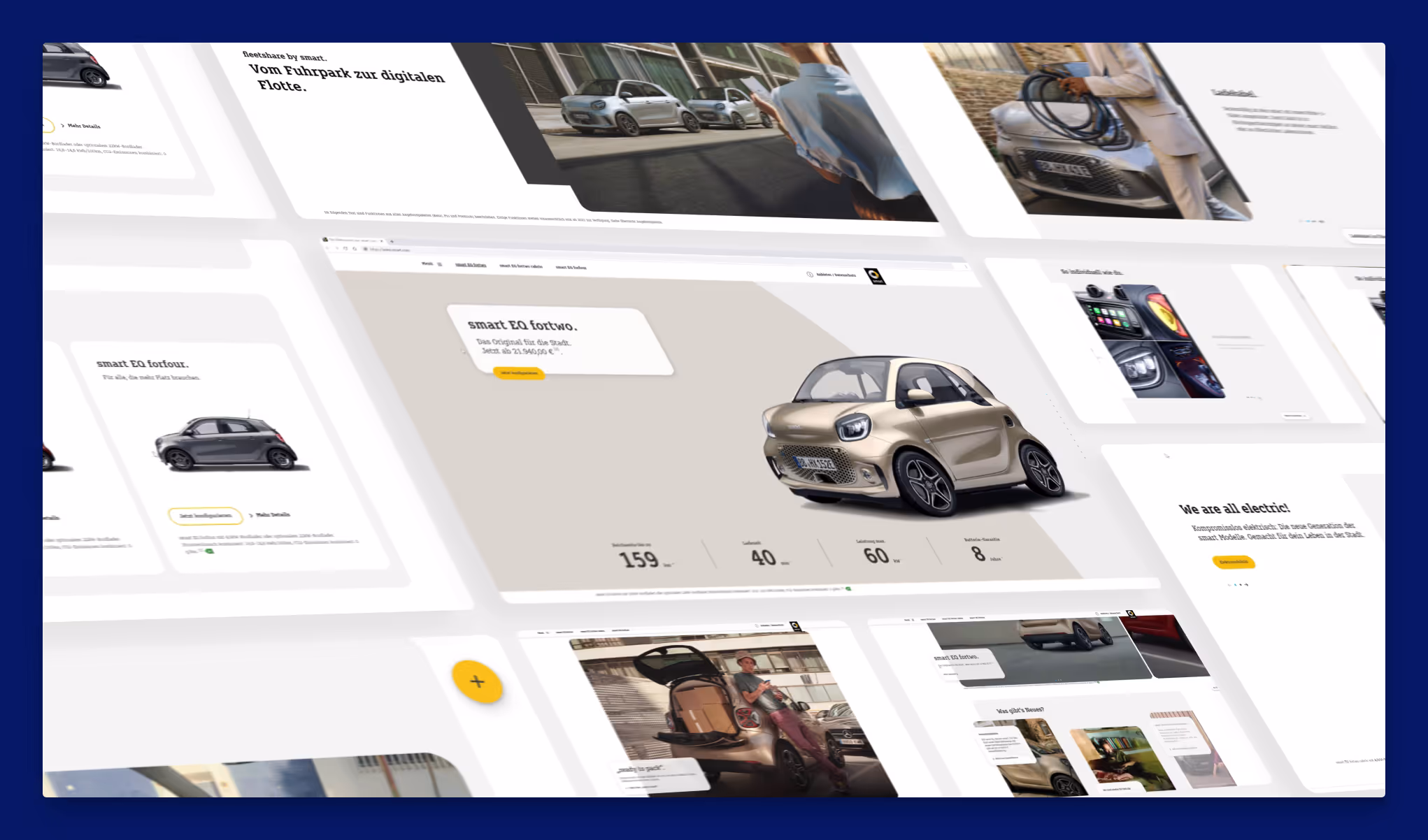 Mercedes-Benz smart - website desktop overview