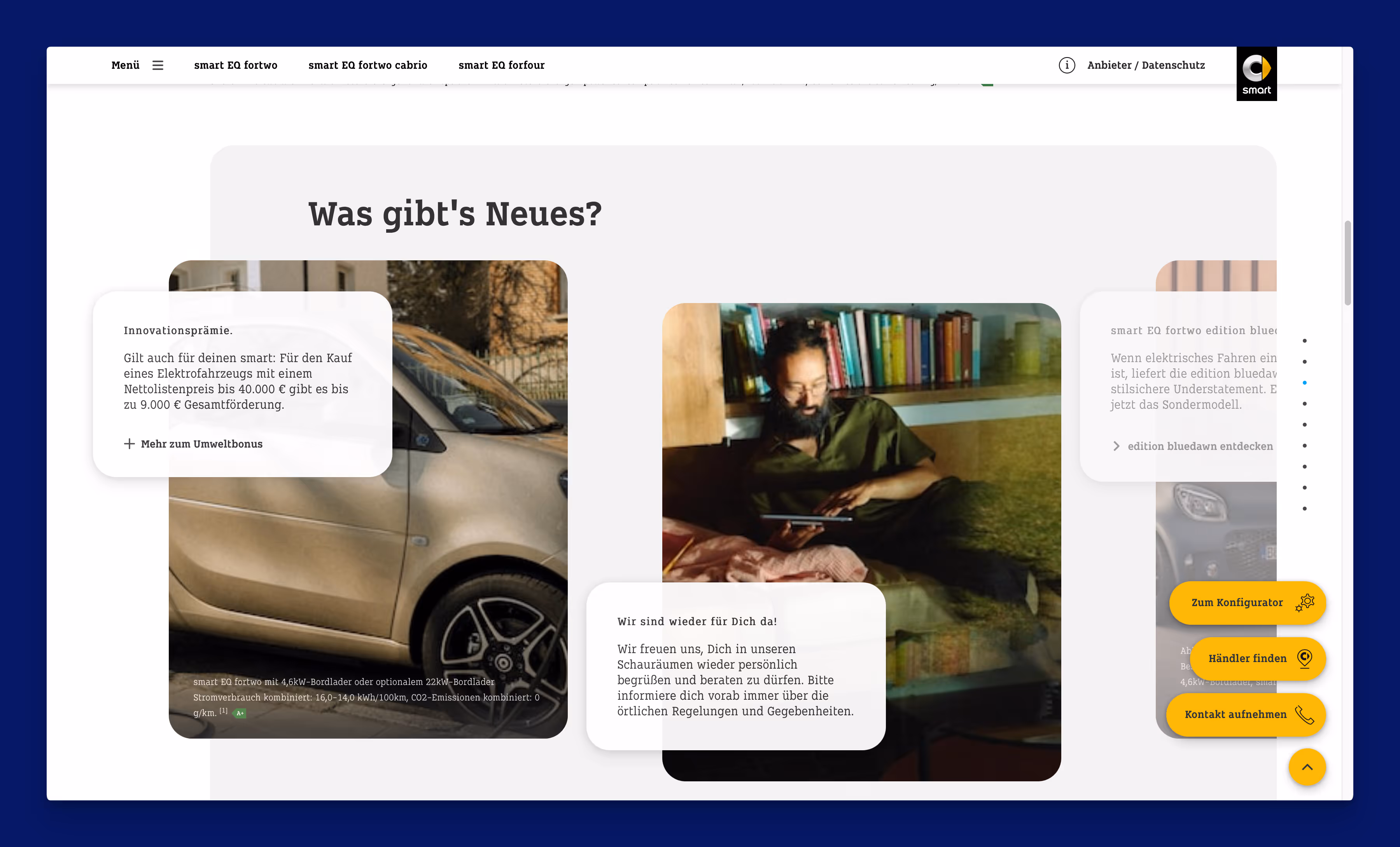 Mercedes-Benz smart - website news