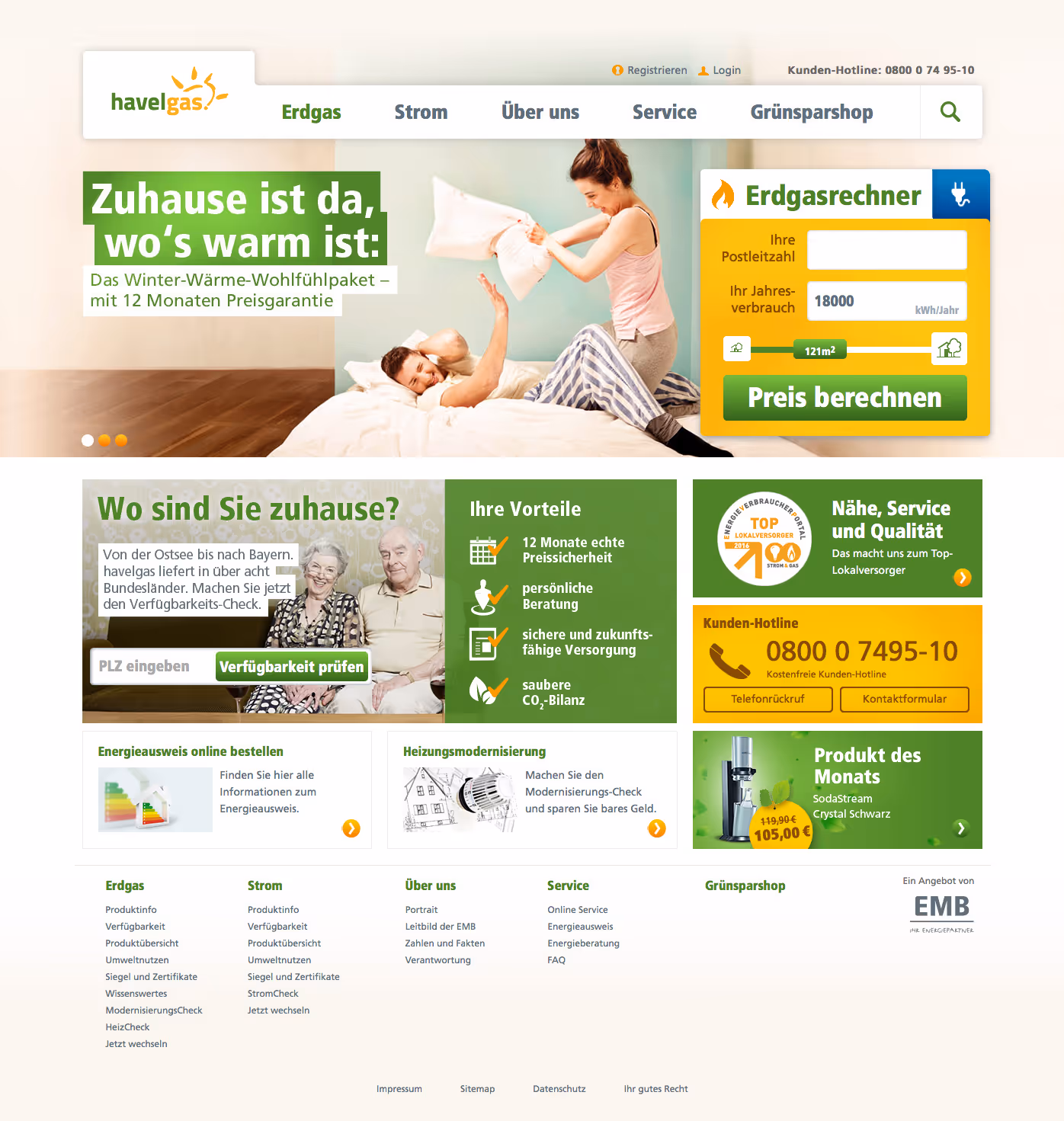 EMB - Energiepartner Brandenburg - Website